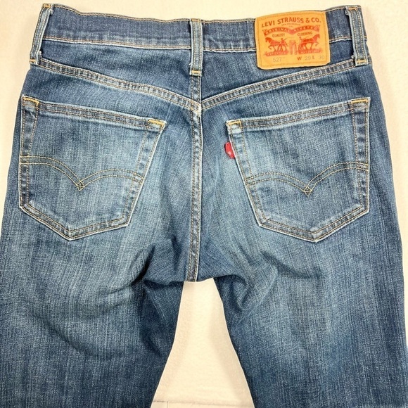 LEVIS Men’s 527 Slim Boot Cut Denim‎ Blue Jeans Size 29/30 Y2K Retro Casual - Picture 6 of 16